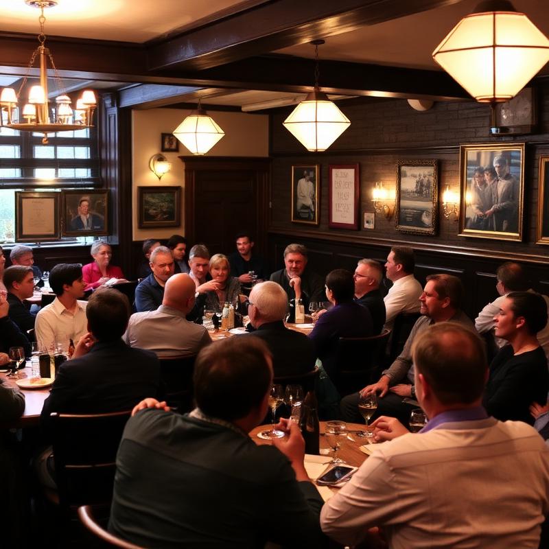 Networking event in a cozy pub